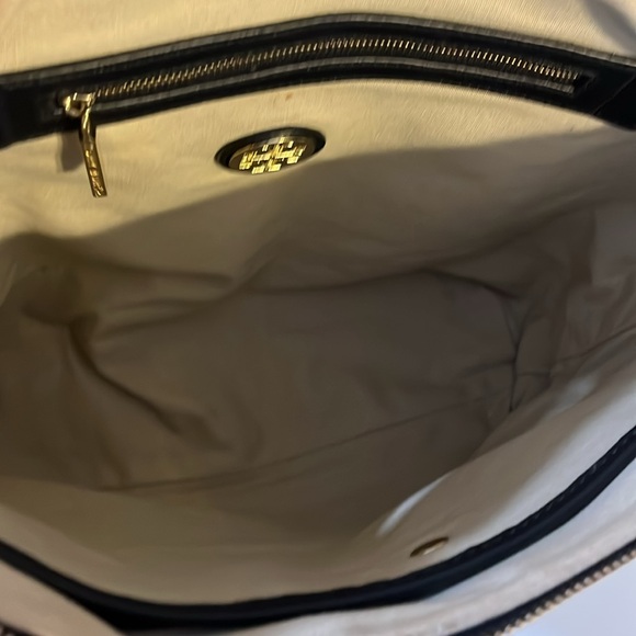 TORY BURCH NYLON TOTE BAG WITH LEATHER TRIM - Picture 10 of 14